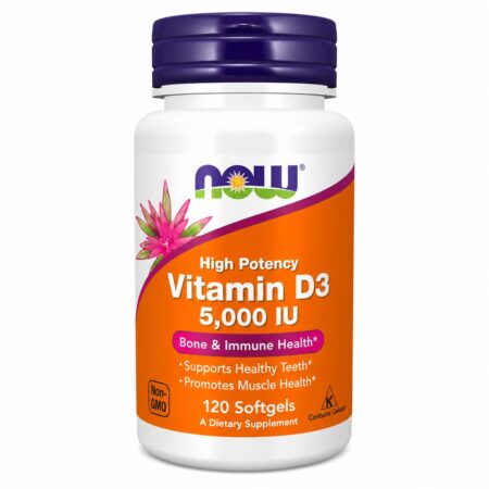 Now Vitamin D3 5000iu 120 soft gels